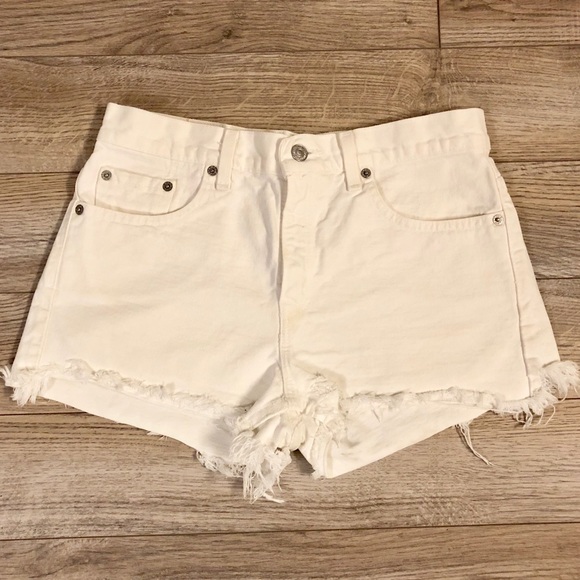 Levi's Pants - Levi Strauss Pure White Washed Denim Shorts